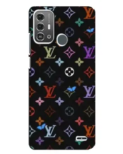 Чехол для ZTE Blade A53 Pro с картинкой «Цветная монограмма LV»