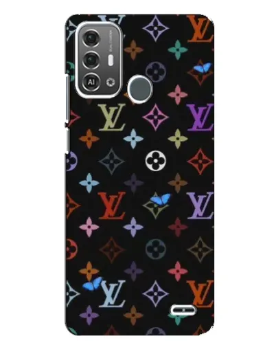 Чехол для ZTE Blade A53 Pro с картинкой «Цветная монограмма LV»