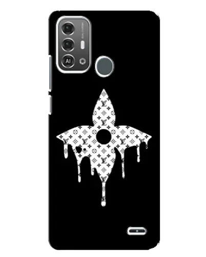 Чехол для ZTE Blade A53 Pro с картинкой «Цветочная монограмма»