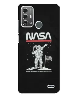 Чехол для ZTE Blade A53 Pro с картинкой «NASA — шагаем по Луне»