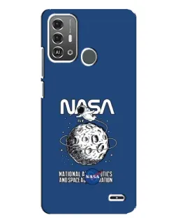 Чехол для ZTE Blade A53 Pro с картинкой «NASA — лунная миссия»
