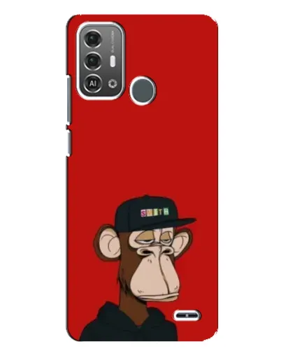 Чехол для ZTE Blade A53 Pro с картинкой «Bored Ape — красный фон» Чехол для ZTE Blade A53 Pro с картинкой «Bored Ape — красный фон»
