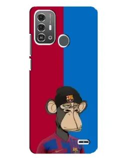 Чехол для ZTE Blade A53 Pro с картинкой «Bored Ape — фанат Барсы»