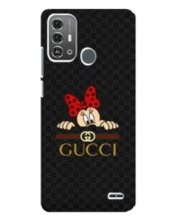 Чехол для ZTE Blade A53 Pro с картинкой «Минни Маус Gucci — черный»