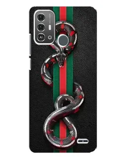 Чехол для ZTE Blade A53 Pro с картинкой «Gucci — змея на полосе» Чехол для ZTE Blade A53 Pro с картинкой «Gucci — змея на полосе»