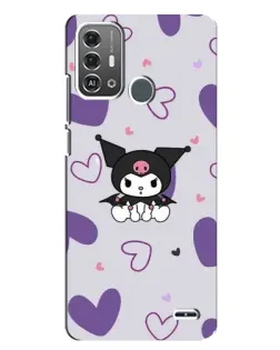 Чохол для ZTE Blade A53 Pro з картинкою «Kuromi та лавандові серця»