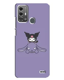 Чохол для ZTE Blade A53 Pro з картинкою «Kuromi на ліловому фоні»