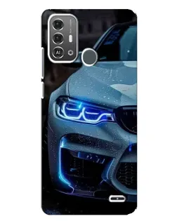 Чохол для ZTE Blade A53 Pro з картинкою «Погляд BMW з синіми фарами»