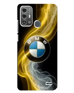Чехол для ZTE Blade A53 Pro с картинкой «Золотистый дым BMW»