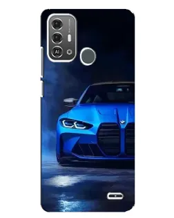 Чехол для ZTE Blade A53 Pro с картинкой «Голубая BMW M4»