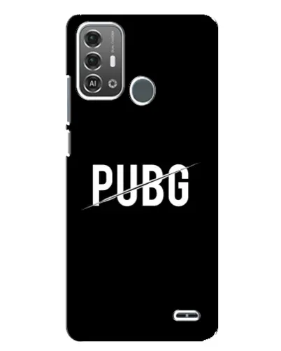 Чехол для ZTE Blade A53 Pro с картинкой «PUBG — белый логотип»