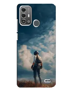 Чехол для ZTE Blade A53 Pro с картинкой «Герой PUBG на скале»