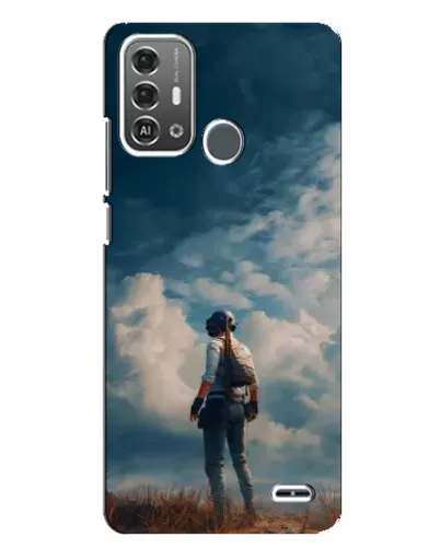 Чехол для ZTE Blade A53 Pro с картинкой «Герой PUBG на скале»