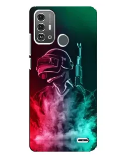 Чехол для ZTE Blade A53 Pro с картинкой «PUBG — огненный воин»
