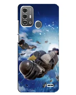 Чехол для ZTE Blade A53 Pro с картинкой «Десант PUBG — прыжок»