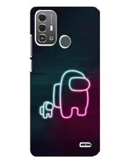 Чохол для ZTE Blade A53 Pro з картинкою «Among Us неон-арт»