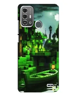 Чехол для ZTE Blade A53 Pro с картинкой «Minecraft лесной пейзаж»