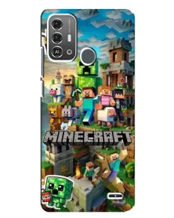 Чехол для ZTE Blade A53 Pro с картинкой «Замок Minecraft»
