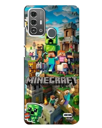 Чехол для ZTE Blade A53 Pro с картинкой «Замок Minecraft»