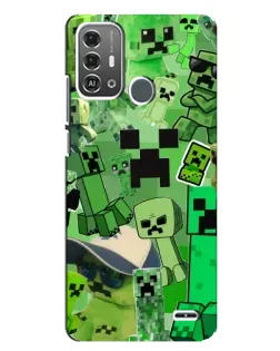 Чехол для ZTE Blade A53 Pro с картинкой «Криперы Minecraft»