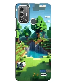Чехол для ZTE Blade A53 Pro с картинкой «Minecraft летний день»