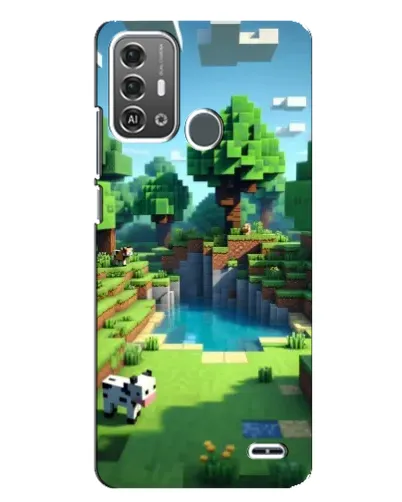 Чехол для ZTE Blade A53 Pro с картинкой «Minecraft летний день»