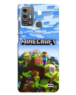 Чехол для ZTE Blade A53 Pro с картинкой «Minecraft классический мир»