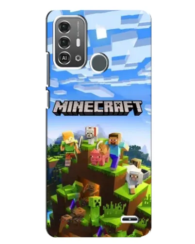 Чехол для ZTE Blade A53 Pro с картинкой «Minecraft классический мир»