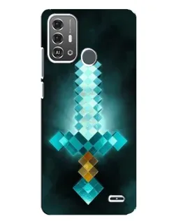 Чехол для ZTE Blade A53 Pro с картинкой «Алмазный меч неон»