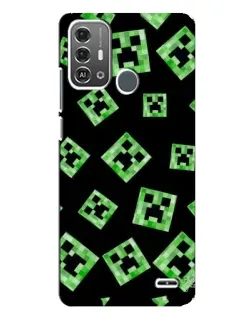 Чехол для ZTE Blade A53 Pro с картинкой «Паттерн с криперами»