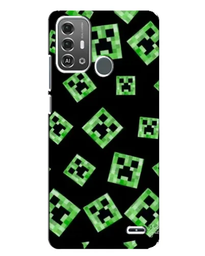 Чехол для ZTE Blade A53 Pro с картинкой «Паттерн с криперами»