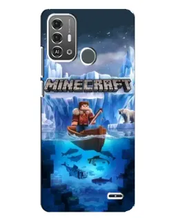Чехол для ZTE Blade A53 Pro с картинкой «Minecraft ледяной мир»