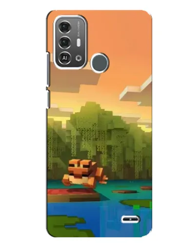 Чехол для ZTE Blade A53 Pro с картинкой «Майнкрафт закат солнца»