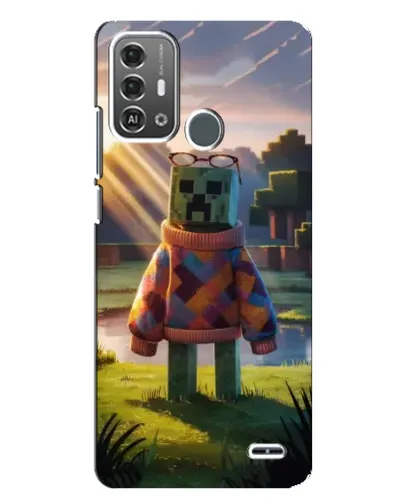 Чехол для ZTE Blade A53 Pro с картинкой «Крипер в свитере»