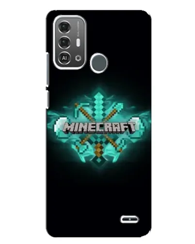 Чехол для ZTE Blade A53 Pro с картинкой «Minecraft Diamond лого»