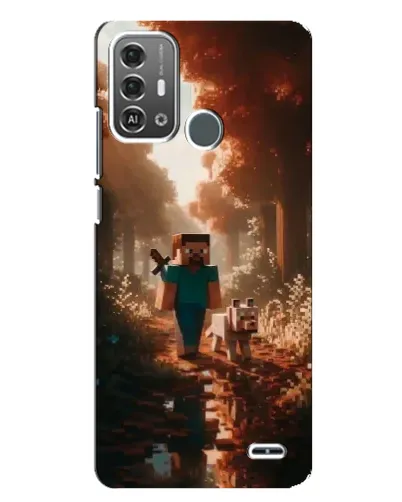 Чехол для ZTE Blade A53 Pro с картинкой «Стив в лесу»