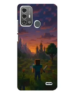 Чехол для ZTE Blade A53 Pro с картинкой «Стив у башни»