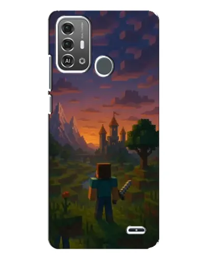 Чехол для ZTE Blade A53 Pro с картинкой «Стив у башни»