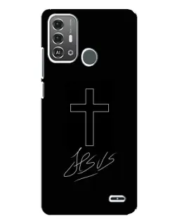 Чехол для ZTE Blade A53 Pro с картинкой «Графический крест Jesus»