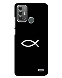 Чехол для ZTE Blade A53 Pro с картинкой «Символ рыбы Jesus»