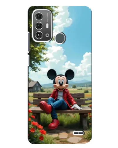 Чохол для ZTE Blade A53 Pro з картинкою «Міккі на лавці»