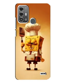Чохол для ZTE Blade A53 Pro з картинкою «Губка Боб кухар»