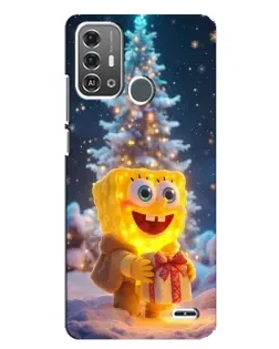Чохол для ZTE Blade A53 Pro з картинкою «Різдвяний Спанч Боб»