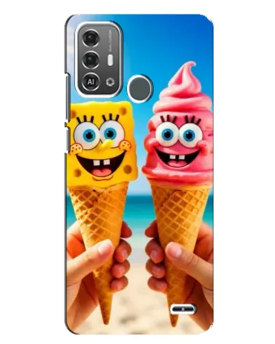 Чохол для ZTE Blade A53 Pro з картинкою «Спанч Боб морозиво»