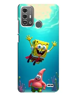 Чохол для ZTE Blade A53 Pro з картинкою «Спанч Боб під водою»