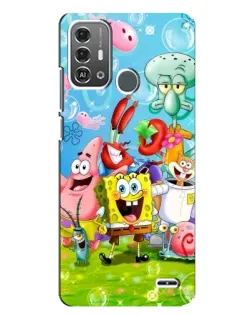 Чохол для ZTE Blade A53 Pro з картинкою «Губка Боб та друзі»