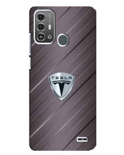 Чехол для ZTE Blade A53 Pro с картинкой «Металлическая текстура Tesla»