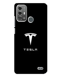 Чехол для ZTE Blade A53 Pro с картинкой «Tesla White Logo»