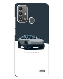 Чехол для ZTE Blade A53 Pro с картинкой «Серебристый Cybertruck Tesla»