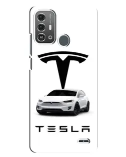 Чехол для ZTE Blade A53 Pro с картинкой «Tesla White Style»